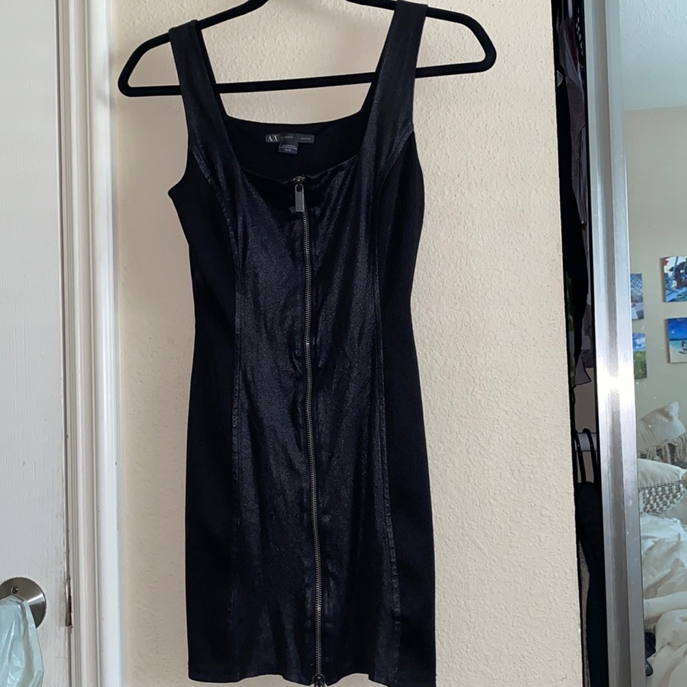 A/X Armani Exchange Black Full Zip Front Dress